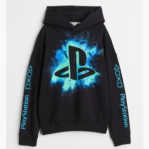 PlayStation x H&M Black Unisex Hoodie, Size 10 ~ EUC